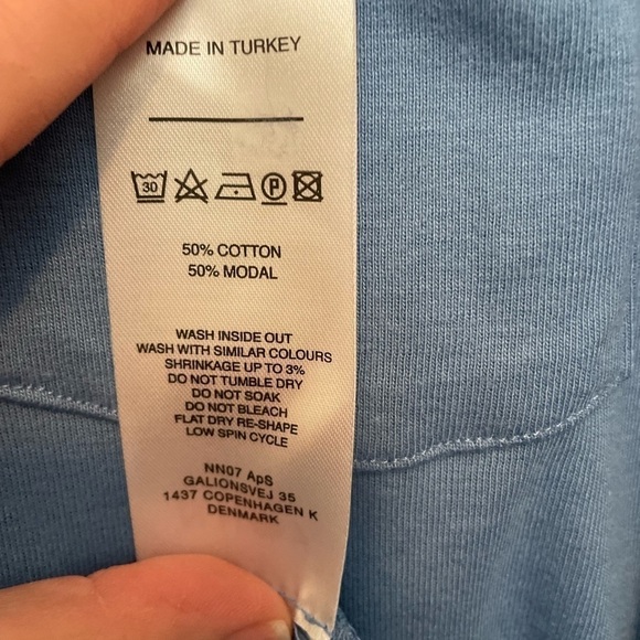 Nn07 light blue Arnold long sleeve pocket tshirt - Picture 9 of 10